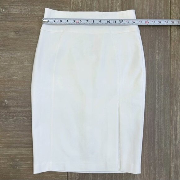 Bebe Josie Modal Pencil Skirt White Classic Sleek Workwear Versatile 8 - Picture 13 of 13